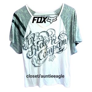 Fox Riders Pacson Womens Graphic Tee - Tailored Waist, Flowy, Oversize Shoulders